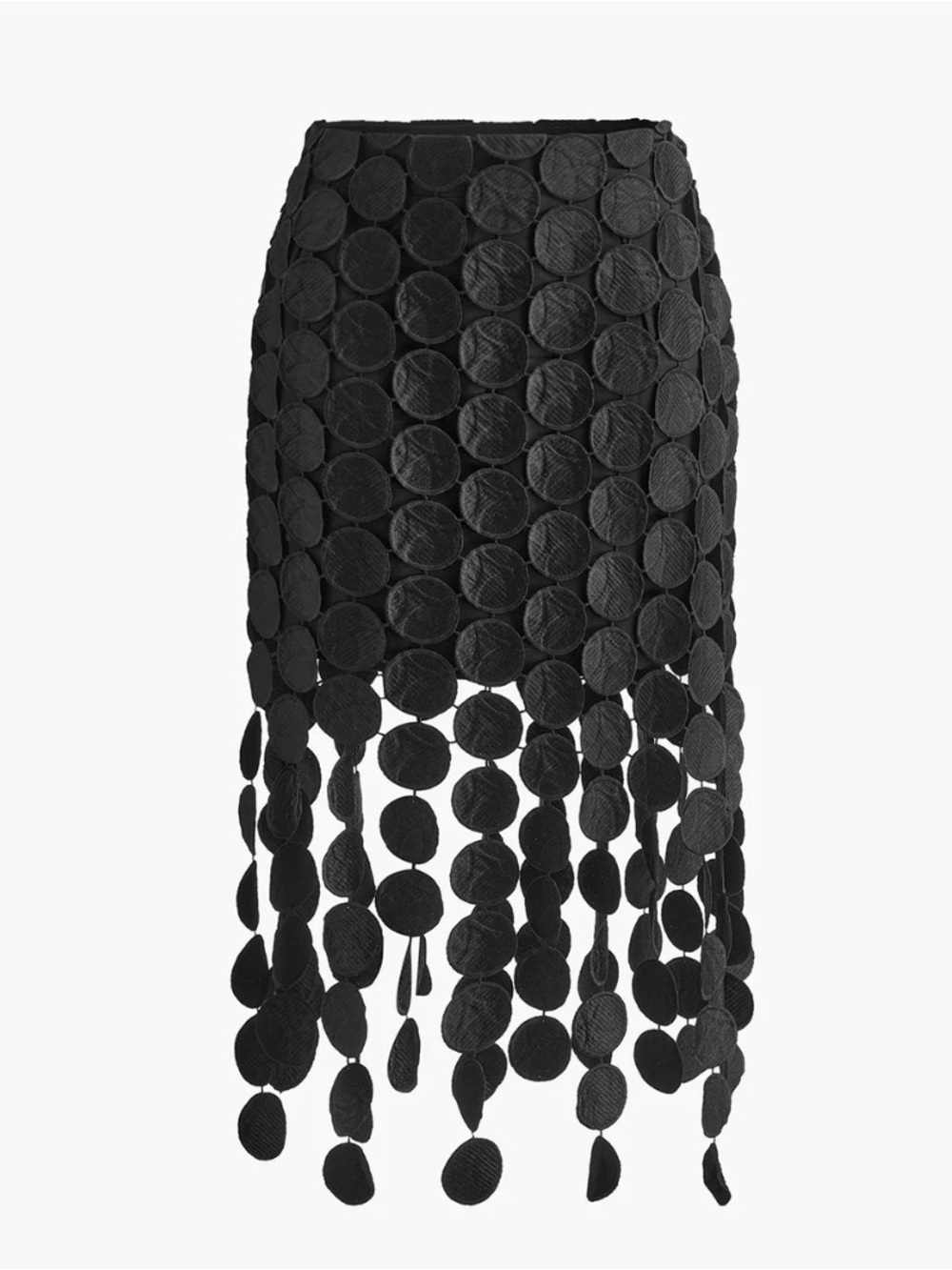 Commense Laser Cut Multi Circle Double Layered Skirt Size Small - Picture 3 of 11